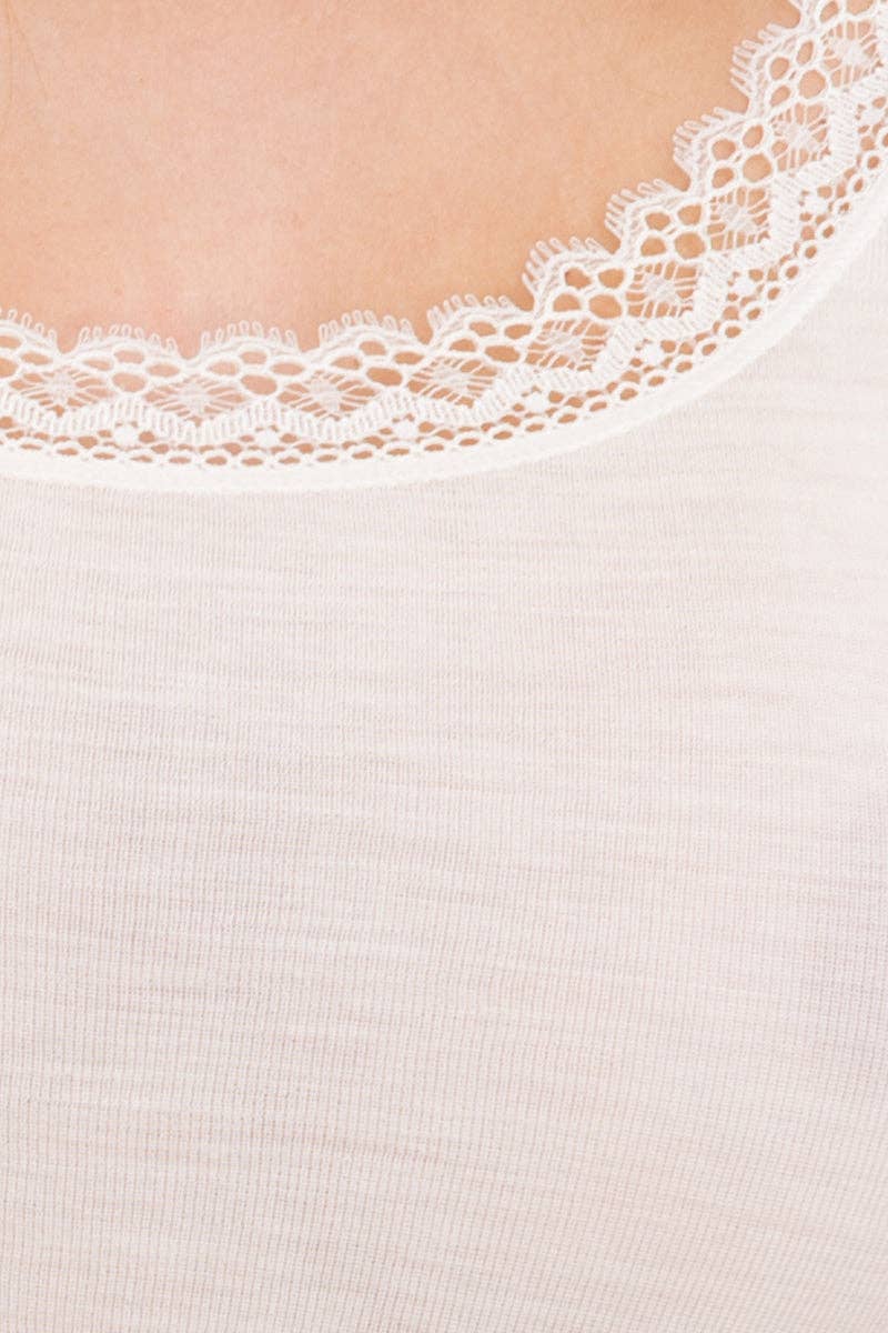 Tina tanktop van wol en zijde wit