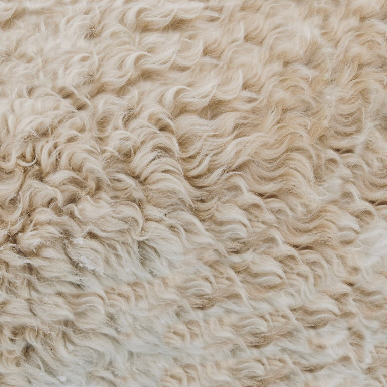 Ingezoomd beeld van een schapen vacht